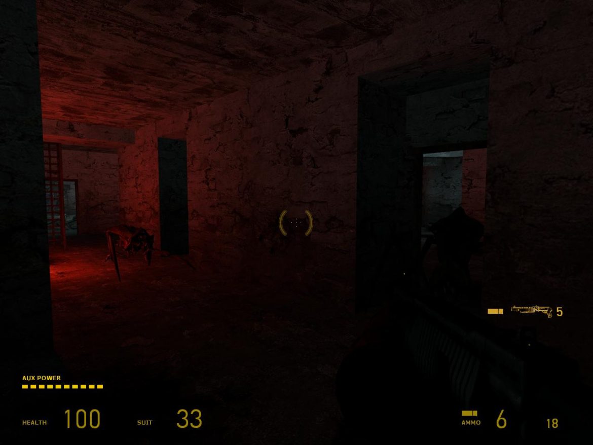 horror facility hald - lit corridor, scp containment
